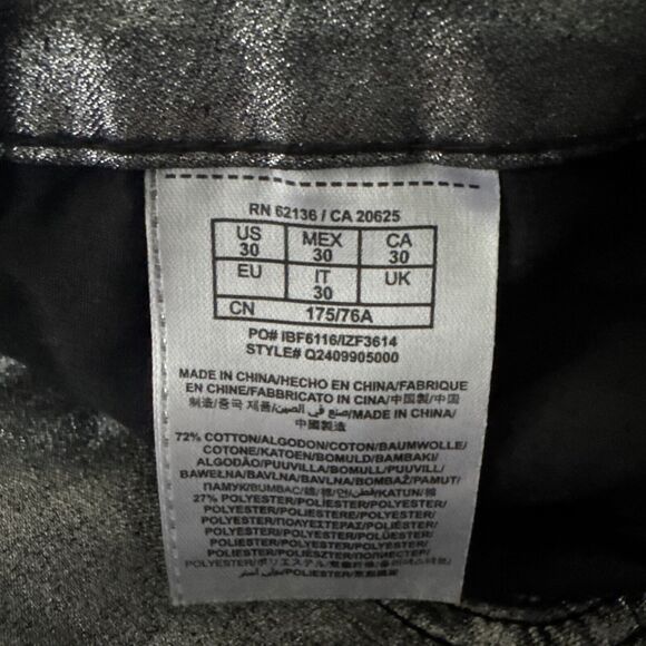 Guess Metallic Skinny Jeggings Silver Maxine Fit - Picture 5 of 10